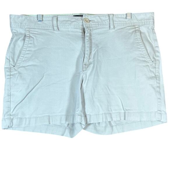 Eddie Bauer Womens Shorts Gray Midi Slightly Curvy Casual Stretch 14 - Picture 1 of 11